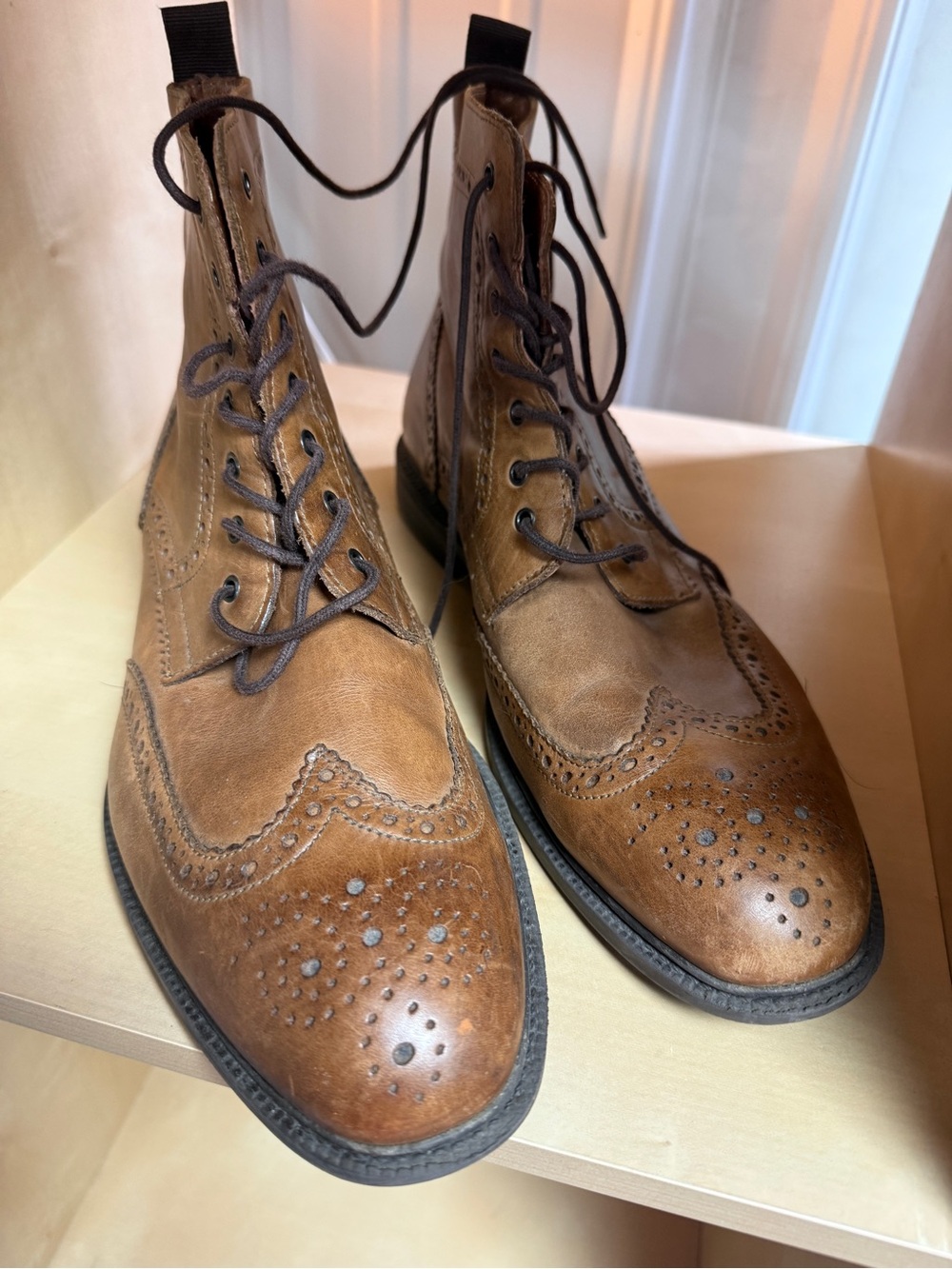 Wingtip / Brogue Ankle Boot (Model: 014-1218) 9.5